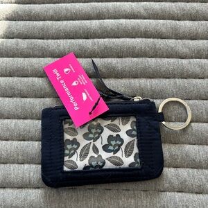 Vera Bradley Performance Twill Small Coin Wallet Color: Navy New With Tags